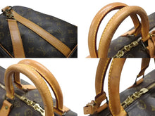 画像をギャラリービューアに読み込む, LOUIS VUITTON ルイヴィトン キーポル バンドリエール45 ボストンバッグ M41418 モノグラム ブラウン ゴールド金具 美品 中古 4b006845