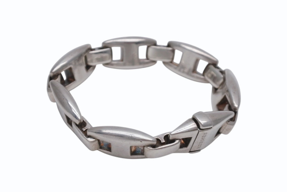 HERMES cassiopeia エルメス ブレスレット カシオペア 6コマ シルバー SV925 58.5g 美品 中古 4b006744