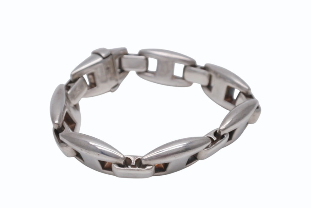 HERMES cassiopeia エルメス ブレスレット カシオペア 6コマ シルバー SV925 58.5g 美品 中古 4b006744