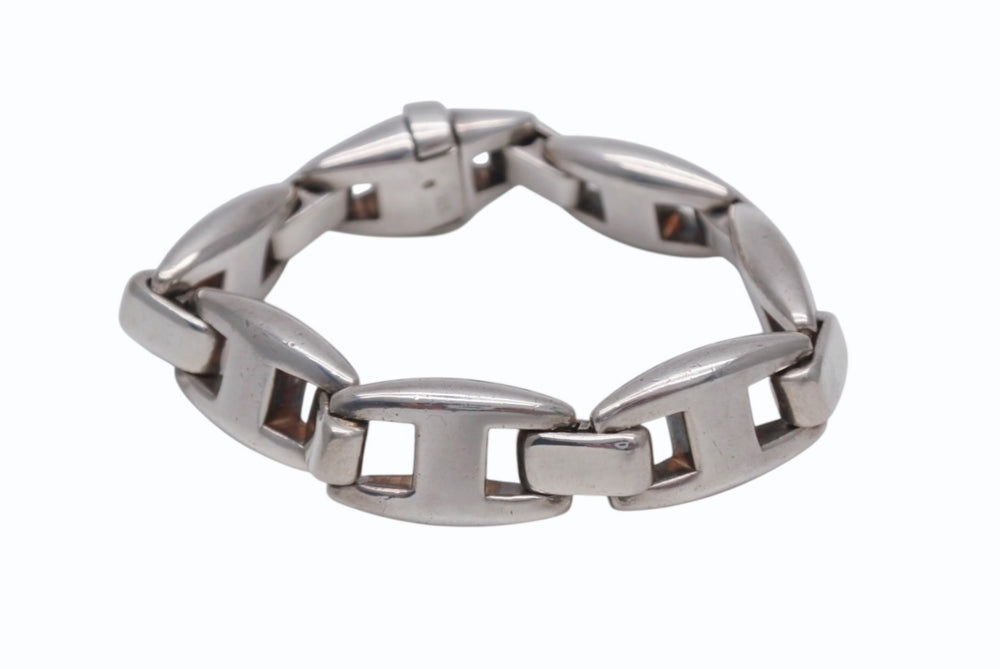 HERMES cassiopeia エルメス ブレスレット カシオペア 6コマ シルバー SV925 58.5g 美品 中古 4b006744