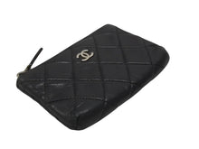 Load image into Gallery viewer, CHANEL シャネル マトラッセ コインケース ココマーク キルティング 15番台 ラムスキン ブラックシルバー金具 美品 中古 4b006852