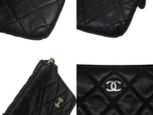 Load image into Gallery viewer, CHANEL シャネル マトラッセ コインケース ココマーク キルティング 15番台 ラムスキン ブラックシルバー金具 美品 中古 4b006852