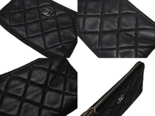 Load image into Gallery viewer, CHANEL シャネル マトラッセ コインケース ココマーク キルティング 15番台 ラムスキン ブラックシルバー金具 美品 中古 4b006852