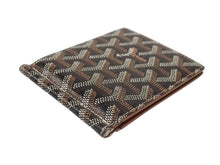 Load image into Gallery viewer, 極美品 GOYARD ゴヤール サントマ マネークリップ 二つ折り財布 ヘリンボーン ブラック レザー PVC 中古 4b006853