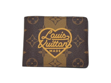 画像をギャラリービューアに読み込む, 新品同様 LOUIS VUITTON ルイヴィトン ポルトフォイユ ミュルティプル 二つ折り財布 M81108 モノグラム ストライプ キャンバス 中古 4b006859