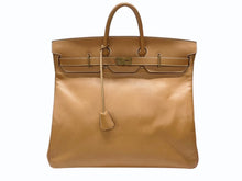 画像をギャラリービューアに読み込む, HERMES エルメス Haut a Courroies オータクロア50 ハンドバッグ アルデンヌ ナチュラル ブロンズ金具 〇Z刻印 美品 中古 4b006861