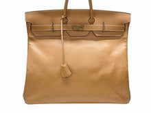 画像をギャラリービューアに読み込む, HERMES エルメス Haut a Courroies オータクロア50 ハンドバッグ アルデンヌ ナチュラル ブロンズ金具 〇Z刻印 美品 中古 4b006861