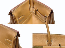 画像をギャラリービューアに読み込む, HERMES エルメス Haut a Courroies オータクロア50 ハンドバッグ アルデンヌ ナチュラル ブロンズ金具 〇Z刻印 美品 中古 4b006861