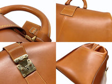 画像をギャラリービューアに読み込む, LOUIS VUITTON ルイヴィトン パーソナルオーダー ボストンバッグ ノマドM M80310 レザー ブラウン ゴールド金具 美品 中古 4b006890