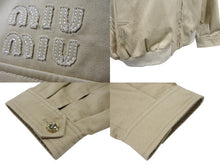 Load image into Gallery viewer, 極美品 MIUMIU ミュウミュウ 23AW Cord Chino Blouson Jacket チノ ブルゾンジャケット ML943 サイズ38 ベージュ 中古 4b006892