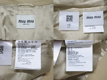 Load image into Gallery viewer, 極美品 MIUMIU ミュウミュウ 23AW Cord Chino Blouson Jacket チノ ブルゾンジャケット ML943 サイズ38 ベージュ 中古 4b006892