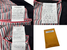 画像をギャラリービューアに読み込む, THOM BROWN トムブラウン コート テーラードジャケット コットン トリコロールカラー ブラック 黒 美品 中古 4b006894