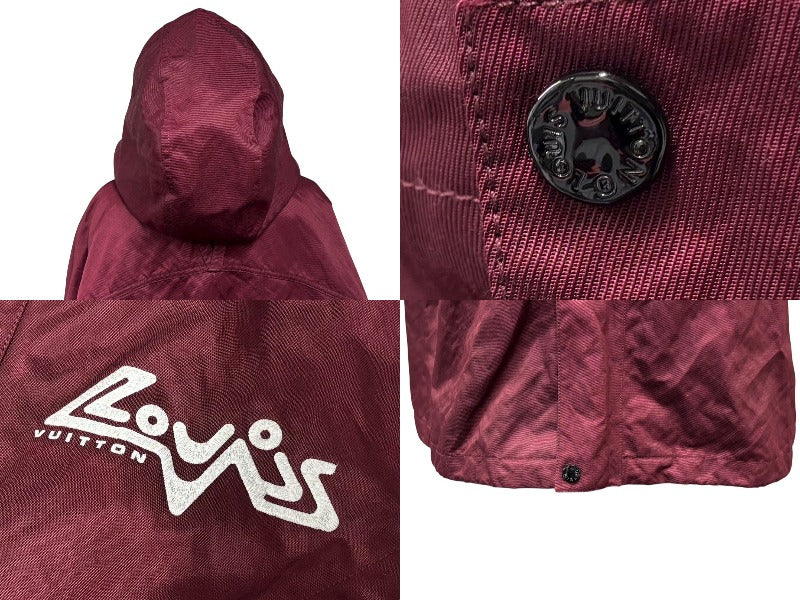 極美品 LOUIS VUITTON ルイヴィトン 2023 2024 AW ショーコレクション フーデッド テクニカルパーカ ジャケット レッド サイズ60 中古 4b006895