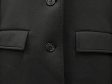 画像をギャラリービューアに読み込む, 極美品 PRADA プラダ Bonding Coat ボンディングコート P695II S191 サイズ38S ブラック ロゴパッチ ポリエステル スパンデックス 中古 4b006898