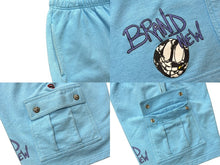 画像をギャラリービューアに読み込む, CHROME HEARTS クロムハーツ × MATTY BOY マッティボーイ スウェットショーツ サイズL クロスボールボタン ブルー 良品 中古 4b006901