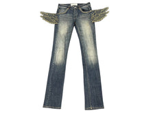 画像をギャラリービューアに読み込む, adidas JEREMY SCOTT アディダス ジェレミースコット ウィングデニム 希少 YV46D24R00011 コットン ポリウレタン インディゴブルー サイズ27 中古 4b006904