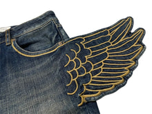 画像をギャラリービューアに読み込む, adidas JEREMY SCOTT アディダス ジェレミースコット ウィングデニム 希少 YV46D24R00011 コットン ポリウレタン インディゴブルー サイズ27 中古 4b006904