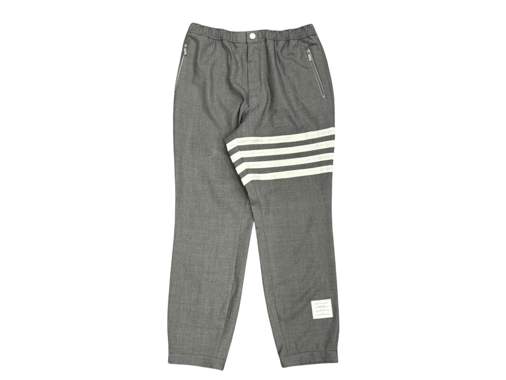 THOM BROWNE Striped Slacks MTT012A-00626035 Easy West Gray Size 4 Good Condition Used 4b006907