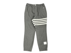THOM BROWNE トムブラウン ストライプ スラックス MTT012A-00626035 イージーウェスト グレー サイズ4 美品 中古 4b006907