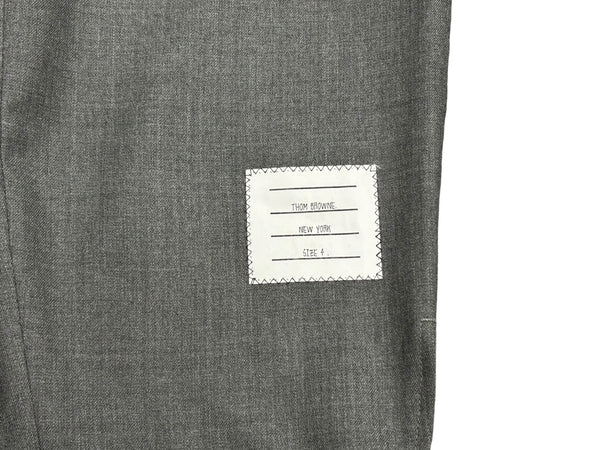THOM BROWNE トムブラウン ストライプ スラックス MTT012A-00626035 イージーウェスト グレー サイズ4 美品 中古 4b006907