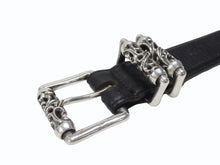 画像をギャラリービューアに読み込む, [USED/中古]CHROME HEARTS クロムハーツ ベルト・バックル 3ピース ローラーベルト ブラック レザー シルバー925 36 Bランク 中古 4b006912