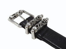 画像をギャラリービューアに読み込む, [USED/中古]CHROME HEARTS クロムハーツ ベルト・バックル 3ピース ローラーベルト ブラック レザー シルバー925 36 Bランク 中古 4b006912