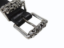 画像をギャラリービューアに読み込む, [USED/中古]CHROME HEARTS クロムハーツ ベルト・バックル 3ピース ローラーベルト ブラック レザー シルバー925 36 Bランク 中古 4b006912