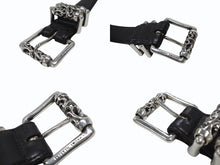 画像をギャラリービューアに読み込む, [USED/中古]CHROME HEARTS クロムハーツ ベルト・バックル 3ピース ローラーベルト ブラック レザー シルバー925 36 Bランク 中古 4b006912