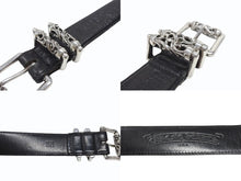 画像をギャラリービューアに読み込む, [USED/中古]CHROME HEARTS クロムハーツ ベルト・バックル 3ピース ローラーベルト ブラック レザー シルバー925 36 Bランク 中古 4b006912
