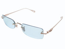 画像をギャラリービューアに読み込む, CHROME HEARTS クロムハーツ COMPRESSION サングラス リムレス クロス ホースシュー GP ブルーレンズ ゴールド サイズ55□22-135 美品 中古 4b006914