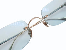 画像をギャラリービューアに読み込む, CHROME HEARTS クロムハーツ COMPRESSION サングラス リムレス クロス ホースシュー GP ブルーレンズ ゴールド サイズ55□22-135 美品 中古 4b006914