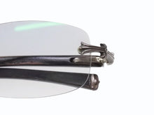 画像をギャラリービューアに読み込む, CHROME HEARTS クロムハーツ LIVING PROOF III EBONY WOOD メガネ ダークブラウン 度入り ウッド シルバー925 シルバー金具 良品 中古 4b006915