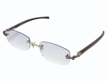 画像をギャラリービューアに読み込む, CHROME HEARTS クロムハーツ LIVING PROOF III EBONY WOOD メガネ ダークブラウン 度入り ウッド シルバー925 シルバー金具 良品 中古 4b006915