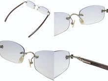 画像をギャラリービューアに読み込む, CHROME HEARTS クロムハーツ LIVING PROOF III EBONY WOOD メガネ ダークブラウン 度入り ウッド シルバー925 シルバー金具 良品 中古 4b006915
