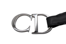 Load image into Gallery viewer, 極美品 CHRISTIANDIOR クリスチャンディオール ベルト トロッターライン CDロゴ R10093 ネイビー グレー サイズ75 中古 4b006916