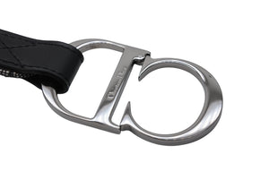 極美品 CHRISTIANDIOR クリスチャンディオール ベルト トロッターライン CDロゴ R10093 ネイビー グレー サイズ75 中古 4b006916