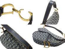 Load image into Gallery viewer, Christian Dior クリスチャンディオール サドルバッグ ワンショルダーバッグ トロッター ネイビー ガリアーノ期 美品 中古 4b006923