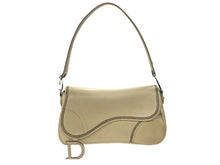 Load image into Gallery viewer, 極美品 Christian Dior クリスチャンディオール サドルワンショルダーバッグ 01-RU-0055 ベージュ系 ロゴ金具 シルバー金具 中古 4b006924