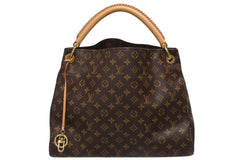 新品同様 LOUIS VUITTON ルイヴィトン アーツィーMM ショルダーバッグ M40249 モノグラム PVC レザー ゴールド金具 中古 4b006927