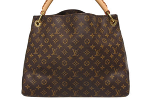 新品同様 LOUIS VUITTON ルイヴィトン アーツィーMM ショルダーバッグ M40249 モノグラム PVC レザー ゴールド金具 中古 4b006927