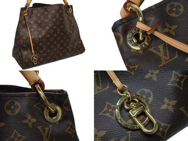 新品同様 LOUIS VUITTON ルイヴィトン アーツィーMM ショルダーバッグ M40249 モノグラム PVC レザー ゴールド金具 中古 4b006927