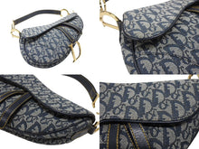 画像をギャラリービューアに読み込む, 極美品 Christian Dior クリスチャンディオール サドルバッグ ワンショルダーバッグ トロッター ネイビー ガリアーノ期 中古 4b006929