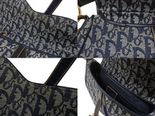 画像をギャラリービューアに読み込む, 極美品 Christian Dior クリスチャンディオール サドルバッグ ワンショルダーバッグ トロッター ネイビー ガリアーノ期 中古 4b006929