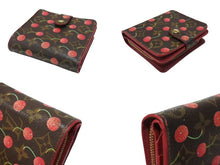 画像をギャラリービューアに読み込む, LOUIS VUITTON ルイヴィトン コンパクト ジップ 二つ折り財布 M95005 モノグラム チェリー 村上隆 2005年 美品 中古 4b006932