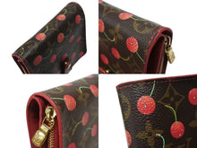 画像をギャラリービューアに読み込む, LOUIS VUITTON ルイヴィトン コンパクト ジップ 二つ折り財布 M95005 モノグラム チェリー 村上隆 2005年 美品 中古 4b006932