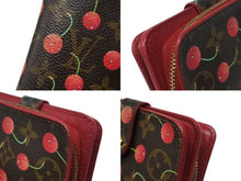 画像をギャラリービューアに読み込む, LOUIS VUITTON ルイヴィトン コンパクト ジップ 二つ折り財布 M95005 モノグラム チェリー 村上隆 2005年 美品 中古 4b006932