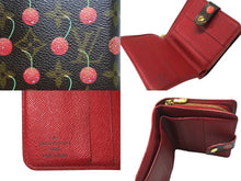 画像をギャラリービューアに読み込む, LOUIS VUITTON ルイヴィトン コンパクト ジップ 二つ折り財布 M95005 モノグラム チェリー 村上隆 2005年 美品 中古 4b006932