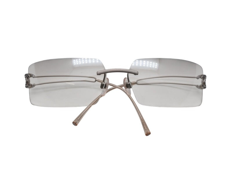 極美品 CHANEL シャネル リムレス サングラス アイウェア 4051-B ココ