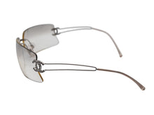 画像をギャラリービューアに読み込む, 極美品 CHANEL シャネル リムレス サングラス アイウェア 4051-B ココマーク ラインストーン シルバー グレー 中古 4b006933