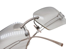 画像をギャラリービューアに読み込む, 極美品 CHANEL シャネル リムレス サングラス アイウェア 4051-B ココマーク ラインストーン シルバー グレー 中古 4b006933